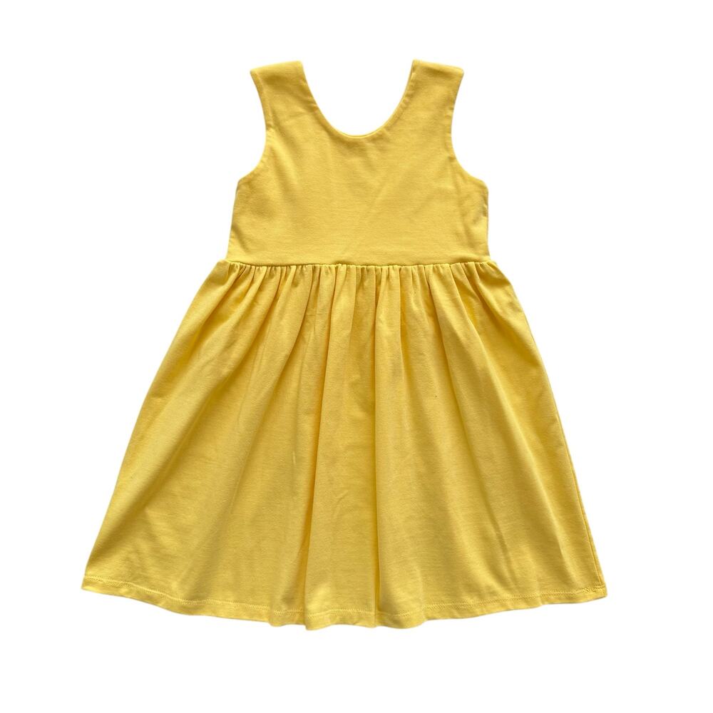 Peyper Kids Soft Yellow Tank Dress Size 6